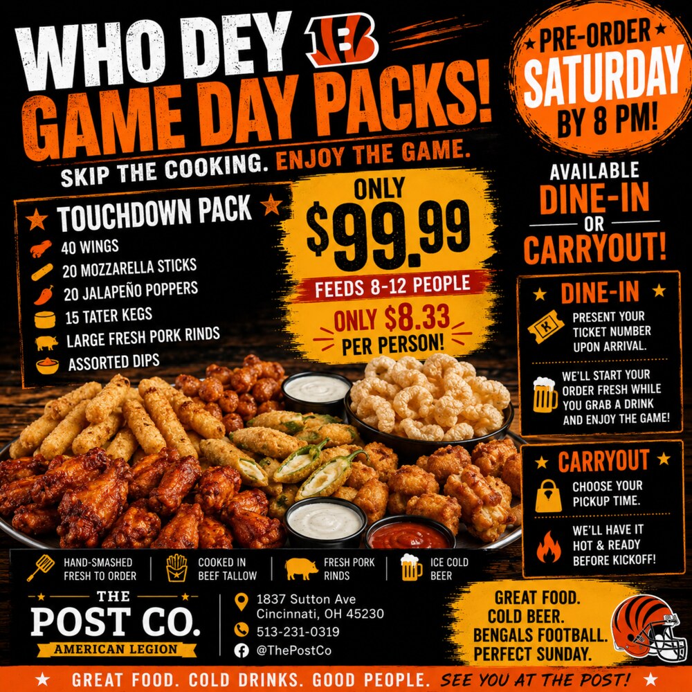 Touchdown Pack for 8 to 12 people with wings and appetizers